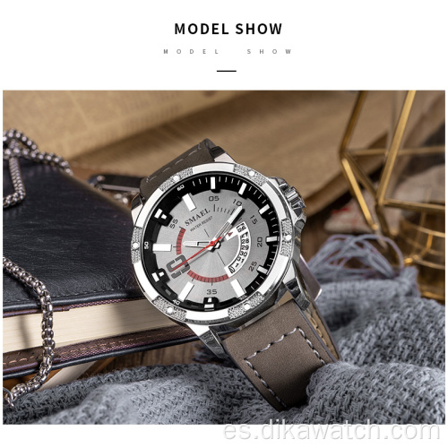 Relojes SMAEL para hombre, reloj de cuarzo de lujo, moda militar